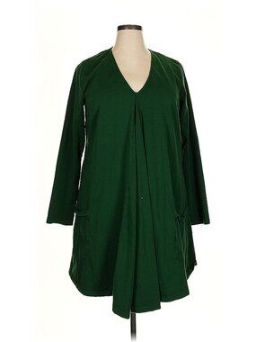 eshakti green long sleeved swing dress size 2x 22w
